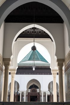 Entrance to a court of the Grande Mosquee de Paris, France
