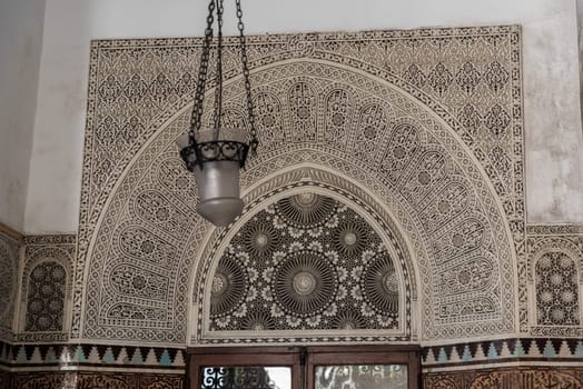 Beautiful wall decoration in the Grande Mosquee de Paris, France