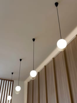 Minimal wooden style coffee shop decoration, stock photo