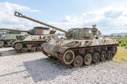 Old abandoned tank, after the war in Croatia
