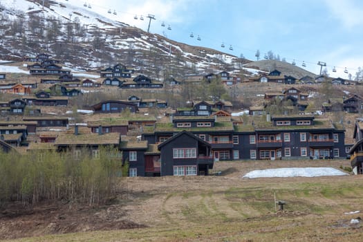 Beautiful mountain. Mount Ulriken, Bergen Norway in spring