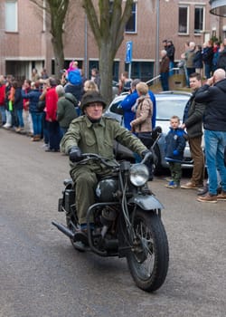 Military parade by "keep them rolling"", a foundation who maintains military vehicles with the purpose of keeping the 2nd WW memories alive"