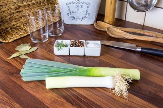 Leek bar and spices