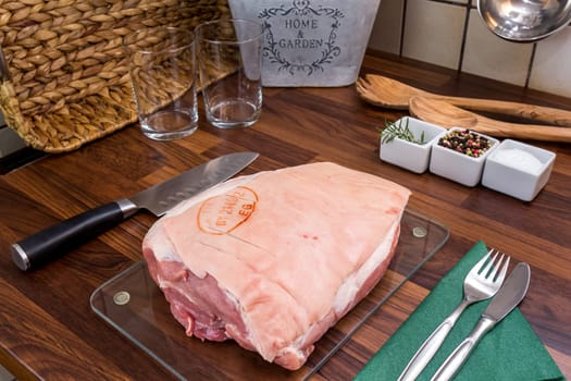 Roast pork in the roaster