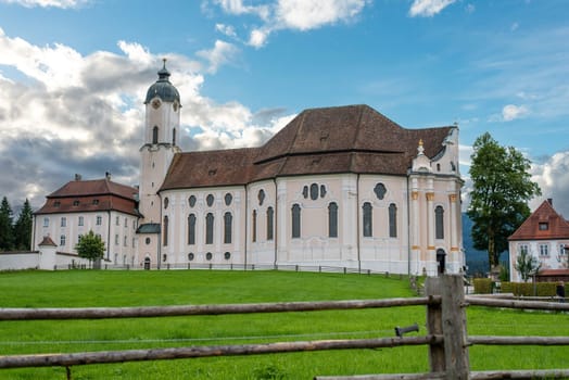 Old Rococo Pilgrimage Church Wieskirche in Bavaria, Germany