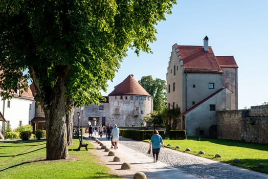 Inside iconic Burghausen castle in Bavaria, the longest world's longest castle, Germany