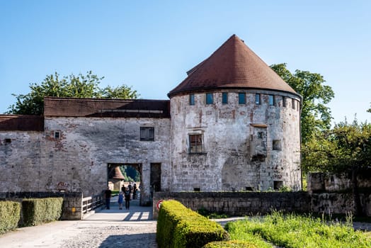 Inside iconic Burghausen castle in Bavaria, the longest world's longest castle, Germany