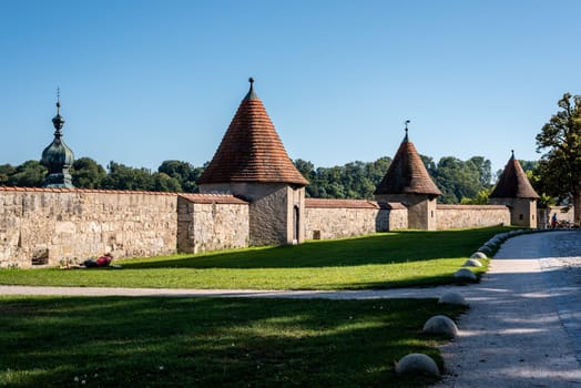 Inside iconic Burghausen castle in Bavaria, the longest world's longest castle, Germany