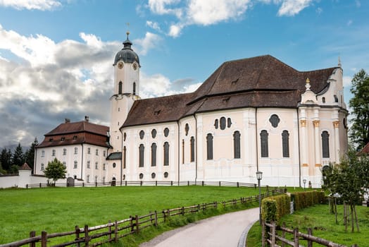 Old Rococo Pilgrimage Church Wieskirche in Bavaria, Germany