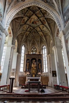 Interior of church Lambert at former monastery Seeon in Bavaria, Germany