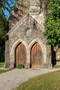 A small forgotten chapel on Herreninsel island in lake Chiemsee in Bavaria, Germany