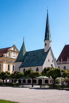 Small main Church of the Pilgrimage Site in Altoetting in Bavaria, Germany