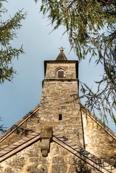 Bell Tower of a small Chapel on Herreninsel Island in Lake Chiemsee, Bavaria, Germany