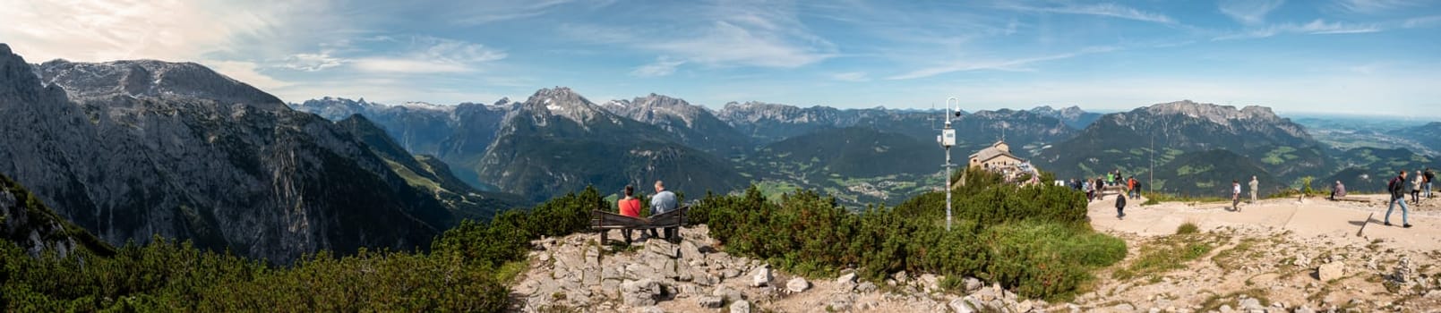 View from the Kehlsteinhaus towards the Alps, Obersalzberg, Berchtesgarden, Germany