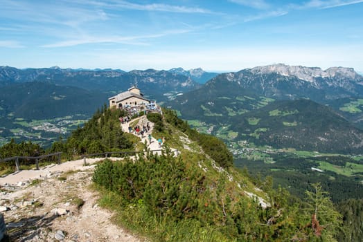 View from the Kehlsteinhaus towards the Alps, Obersalzberg, Berchtesgarden, Germany