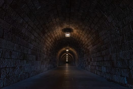 Hallway in the Mountain to the Kehlsteinhaus of Obersalzberg, Berchtesgarden, Germany