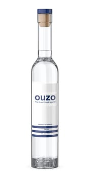 A bottle of ouzo, anise flavored aperitif produced in Greece