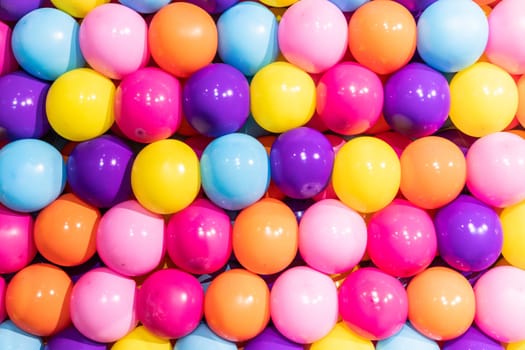 Colorful balloons background - real photo, concept of celebration, party, happy, surprise