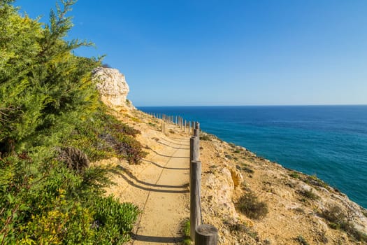 Coastal cliffs of Algarve, Lagoa, Portugal