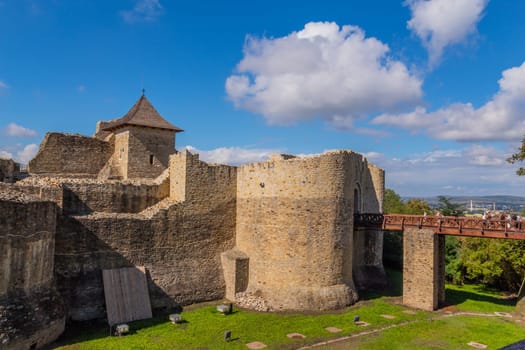 Suceava, Romania, 23 September, 2022: Ancient royal fortress of Suceava in Romania