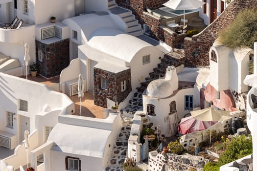 Whitewashed houses in Oia on Santorini island, Cyclades, Greece
