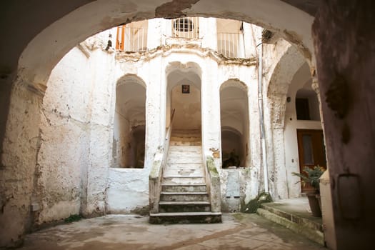 Ancient palace abandoned in the island of Procida in Italy