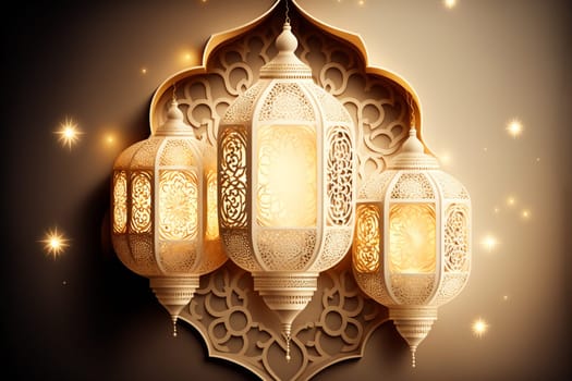 Abstract Ramadan Kareem background. Digital 3D illustration