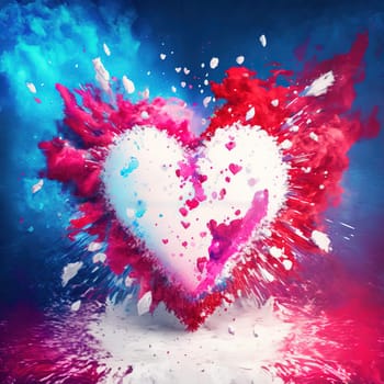 A stunning representation of love and passion, the Radiant Red Love Heart in White Bliss captures the essence of true love in its fiery red center, surrounded by a serene and peaceful white background. The image is generated with the use of an AI.
