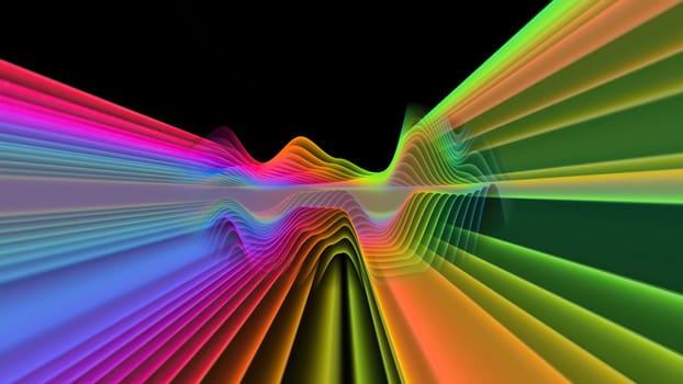 Wave line flowing rainbow color,Wave line flowing rainbow color