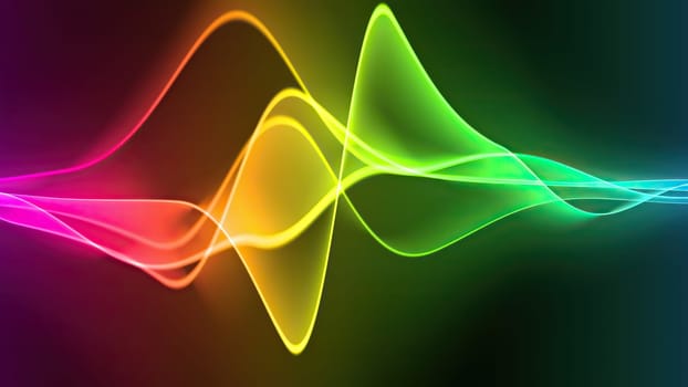 Wave line flowing rainbow color,Wave line flowing rainbow color