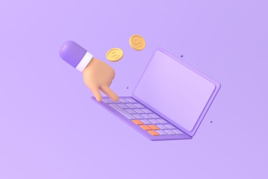 Tax Day Reminder Concept. Businessman submit tax by online concept, online tax payment and report. Business income. 3d illustration.