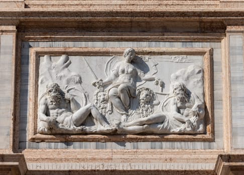 The bas-relief from The Loggetta by Jacopo Sansovino, under the Campanile di San Marco in Venice