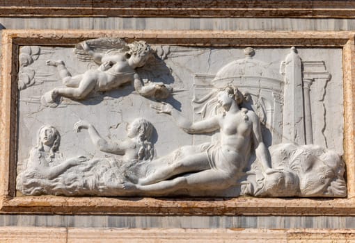 The bas-relief from The Loggetta by Jacopo Sansovino, under the Campanile di San Marco in Venice