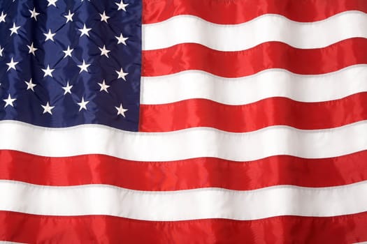 Close up of the American Flag.