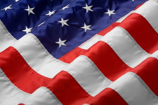 Close up of the American Flag.