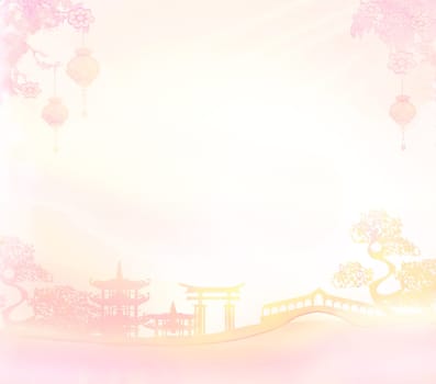 beautiful sunrise landscape - Mid-Autumn Festival for Chinese New Year