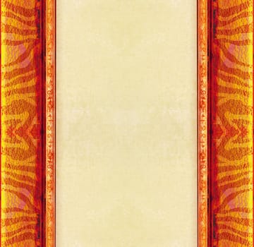Grunge background - african traditional pattern with hieroglyphs and zebra print