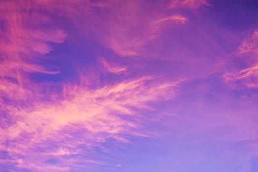 Abstract and pattern of cloud sky, Velvet violet, Velvet Purple, Trend color background, Pattern of colorful cloud and sky sunset or sunrise: Dramatic sunset in twilight, Beautyful of sky