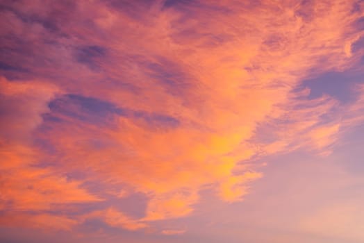 Abstract and pattern of cloud sky Calming coral, Orange, Trend color background, Pattern of colorful cloud and sky sunset or sunrise: Dramatic sunset in twilight, Beautyful of sky