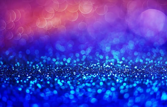 Glitter light abstract full color bokeh christmas light blurred background