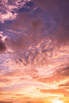 Abstract and pattern of cloud sky Calming coral, Orange, Trend color background, Pattern of colorful cloud and sky sunset or sunrise: Dramatic sunset in twilight, Beautyful of sky