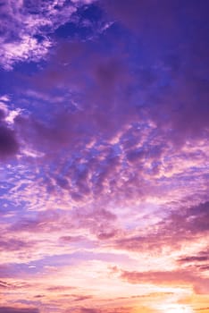 Abstract and pattern of cloud sky, Velvet violet, Velvet Purple, Trend color background, Pattern of colorful cloud and sky sunset or sunrise: Dramatic sunset in twilight, Beautyful of sky