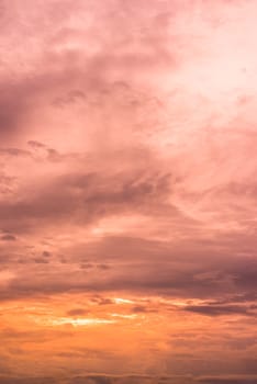 Abstract and pattern of cloud sky Calming coral, Orange, Trend color background, Pattern of colorful cloud and sky sunset or sunrise: Dramatic sunset in twilight, Beautyful of sky