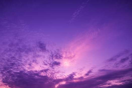 Abstract and pattern of cloud sky, Velvet violet, Velvet Purple, Trend color background, Pattern of colorful cloud and sky sunset or sunrise: Dramatic sunset in twilight, Beautyful of sky