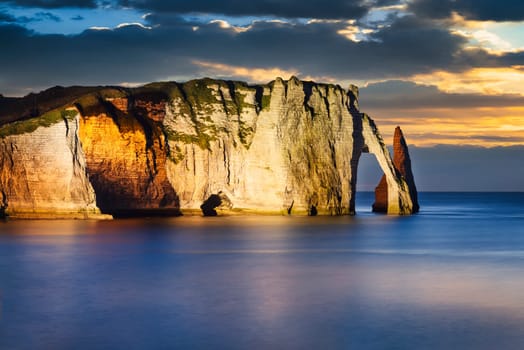 Falaise d'Amont cliff at Etretat, Normandy, France