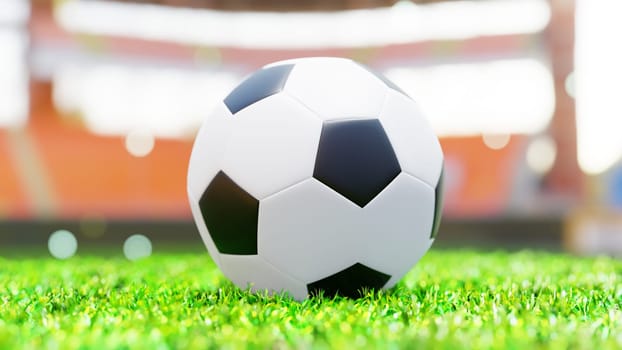 3D Photo render Background for advertising and wallpaper in sports and football scene. 3D rendering in decorative concept.