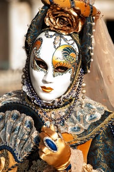 VENICE, ITALY - Febrary 5 2018: The masks of the Venice carnival 2018.