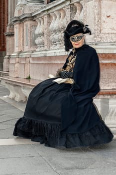 VENICE, ITALY - Febrary 5 2018: The masks of the Venice carnival 2018.