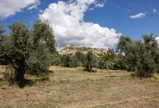 Montemassi a fortified village in the province of Grosseto. Tuscany. Italy