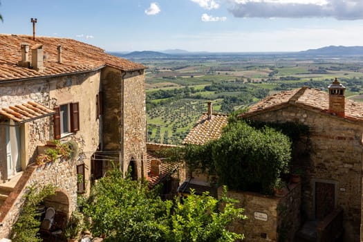 Montemassi a fortified village in the province of Grosseto. Tuscany. Italy